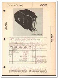 motorola model cr-76 chrysler car radio receiver sams photofact manual