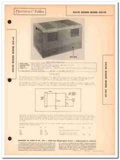 david bogen model go-50 6-tube booster amplifier sams photofact manual david bogen model go-50 6-tube booster amplifier sams photofact manual