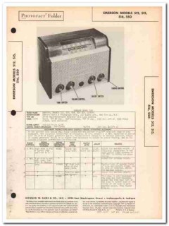 emerson model 512 515 516 550 6-tube am radio sams photofact manual