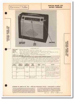 puritan model 509 portable 6-tube am radio sams photofact manual puritan model 509 portable 6-tube am radio sams photofact manual