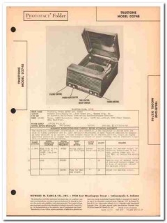 truetone model d2748 5-tube am radio phonograph sams photofact manual truetone model d2748 5-tube am radio phonograph sams photofact manual