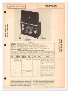 fada model p80 4-tube portable am radio receiver sams photofact manual fada model p80 4-tube portable am radio receiver sams photofact manual