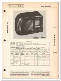 globe model 552 5-tube am radio receiver sams photofact manual globe model 552 5-tube am radio receiver sams photofact manual