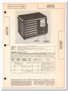lafayette model mc16 5-tube am radio receiver sams photofact manual
