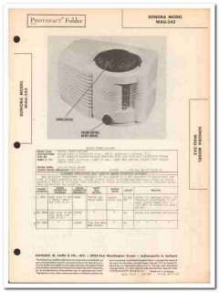 sonora model wau-243 5-tube am radio receiver sams photofact manual sonora model wau-243 5-tube am radio receiver sams photofact manual