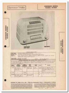 coronado model 43-8353 43-8354 6-tube am radio sams photofact manual coronado model 43-8353 43-8354 6-tube am radio sams photofact manual