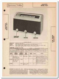 lafayette model mc11 6-tube am radio receiver sams photofact manual