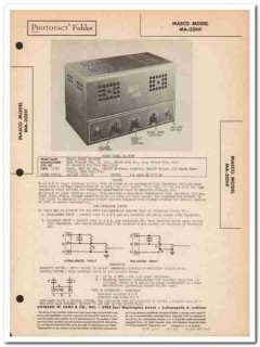 masco model ma-20hf 6-tube audio amplifier sams photofact manual masco model ma-20hf 6-tube audio amplifier sams photofact manual