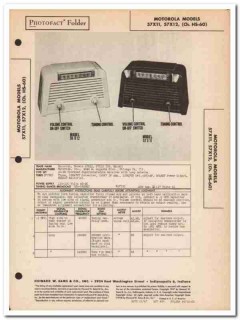 motorola model 57x11 57x12 hs-60 5-tube am radio sams photofact manual