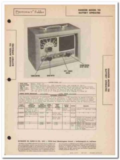 ranger model 118 5-tube am lw radio receiver sams photofact manual