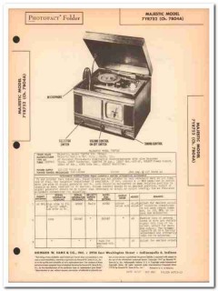 majestic model 7yr752 7-tube am radio phonograph sams photofact manual majestic model 7yr752 7-tube am radio phonograph sams photofact manual