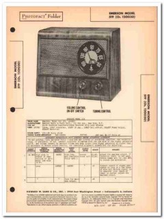 emerson model 519 5-tube am radio receiver sams photofact manual emerson model 519 5-tube am radio receiver sams photofact manual