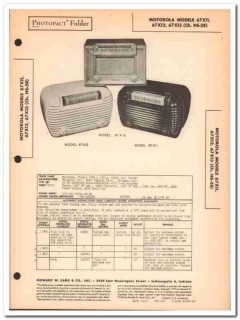 motorola model 67x11 67x12 67x13 6-tube am radio sams photofact manual