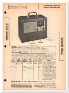 packard-bell model 471 4-tube am radio receiver sams photofact manual packard-bell model 471 4-tube am radio receiver sams photofact manual