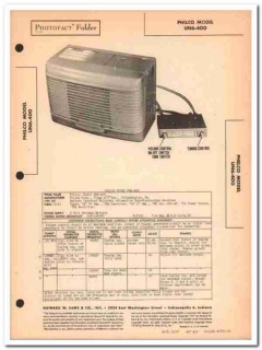 philco model un6-400 6-tube automotive am radio sams photofact manual philco model un6-400 6-tube automotive am radio sams photofact manual