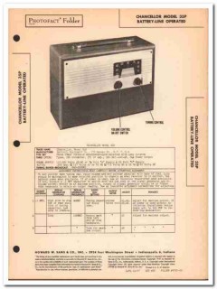 chancellor model 35p portable 4-tube am radio sams photofact manual