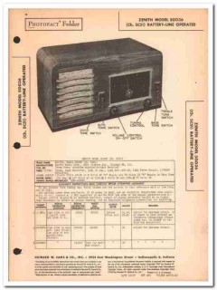 zenith model 5g036 5-tube am radio receiver sams photofact manual zenith model 5g036 5-tube am radio receiver sams photofact manual