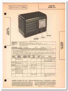 howard model 474 5-tube am fm radio receiver sams photofact manual howard model 474 5-tube am fm radio receiver sams photofact manual
