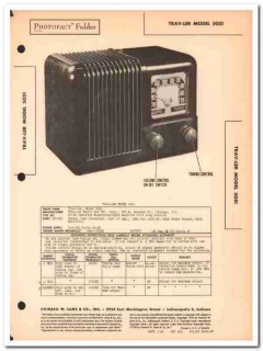 trav-ler model 5051 5-tube am radio receiver sams photofact manual trav-ler model 5051 5-tube am radio receiver sams photofact manual