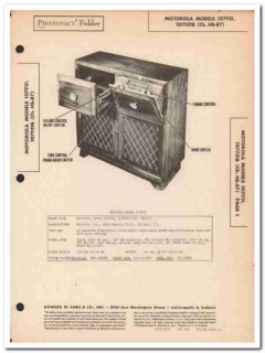motorola model 107f31 am fm sw radio phonograph sams photofact manual