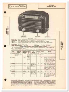dewald model b-510 5-tube am sw radio receiver sams photofact manual