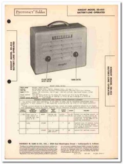 knight model 5d-455 portable am radio receiver sams photofact manual
