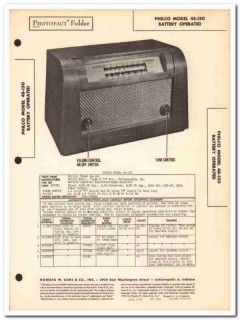 philco model 48-150 5-tube battery am radio sams photofact manual philco model 48-150 5-tube battery am radio sams photofact manual