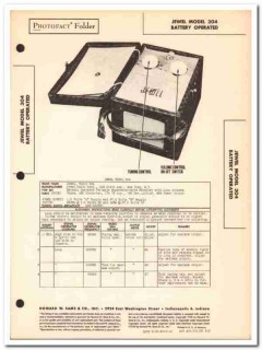 jewel model 302 4-tube battery am radio receiver sams photofact manual