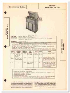 sparton model 1010 7-tube am radio phonograph sams photofact manual