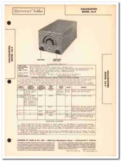 hallicarafters model ca-4 aircraft transmitter sams photofact manual hallicarafters model ca-4 aircraft transmitter sams photofact manual