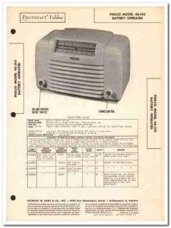 philco model 46-142 5-tube battery am radio sams photofact manual philco model 46-142 5-tube battery am radio sams photofact manual
