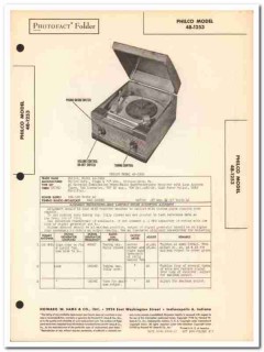 philco model 48-1253 5-tube am radio phonograph sams photofact manual philco model 48-1253 5-tube am radio phonograph sams photofact manual
