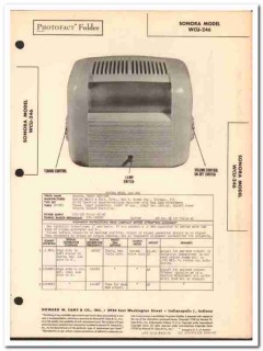 sonora model wcu-246 5-tube am radio receiver sams photofact manual sonora model wcu-246 5-tube am radio receiver sams photofact manual