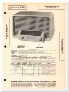tele-tone model 160 5-tube am radio receiver sams photofact manual tele-tone model 160 5-tube am radio receiver sams photofact manual