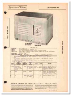 cisco model 1a5 5-tube am radio receiver sams photofact manual