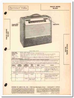 philco model 48-300 portable 5-tube am radio sams photofact manual philco model 48-300 portable 5-tube am radio sams photofact manual