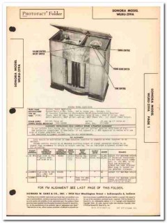 sonora model wlru-219a 9-tube am fm radio phono sams photofact manual