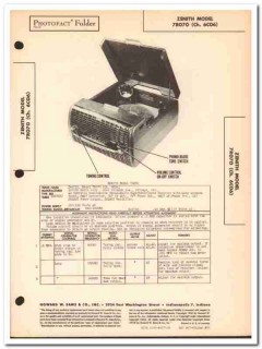 zenith model 7r070 7-tube am radio phonograph sams photofact manual zenith model 7r070 7-tube am radio phonograph sams photofact manual