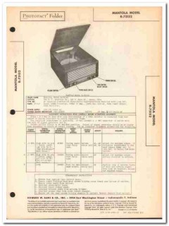 mantola model r-75152 5-tube am radio phonograph sams photofact manual mantola model r-75152 5-tube am radio phonograph sams photofact manual