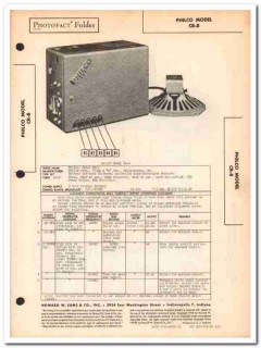 philco model cr-8 6-tube car am radio receiver sams photofact manual philco model cr-8 6-tube car am radio receiver sams photofact manual