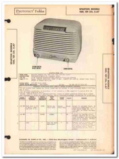 sparton model 100 101 5-tube am radio receiver sams photofact manual