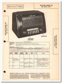 tele-tone model 159 5-tube am radio receiver sams photofact manual tele-tone model 159 5-tube am radio receiver sams photofact manual