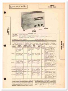 ferrar model t-61b 6-tube am sw radio receiver sams photofact manual ferrar model t-61b 6-tube am sw radio receiver sams photofact manual