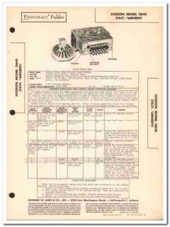 hudson model db48 6-tube automotive car am radio sams photofact manual hudson model db48 6-tube automotive car am radio sams photofact manual