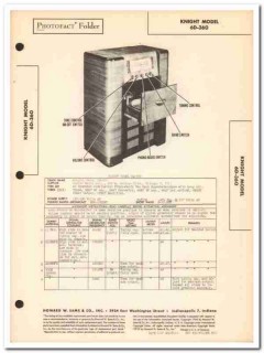 knight model 6d-360 6-tube am sw radio phono sams photofact manual