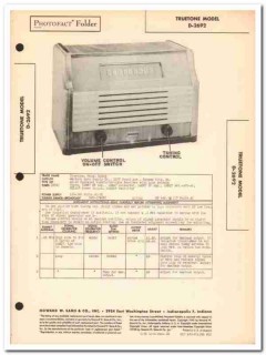 truetone model 2692 6-tube am radio receiver sams photofact manual truetone model 2692 6-tube am radio receiver sams photofact manual