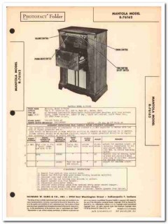 mantola model r-76162 6-tube am radio phonograph sams photofact manual mantola model r-76162 6-tube am radio phonograph sams photofact manual