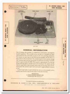 st george model 1100 wire recorder phono player sams photofact manual st george model 1100 wire recorder phono player sams photofact manual