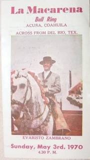 la macarena bull ring evaristo zambran matador bullfight program
