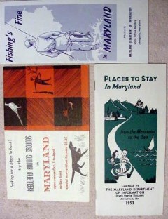 maryland vintage 1953 hunting fishing tourist travel booklets